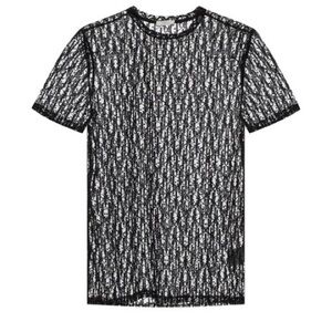Dior Oblique jacquard sheer t shirt